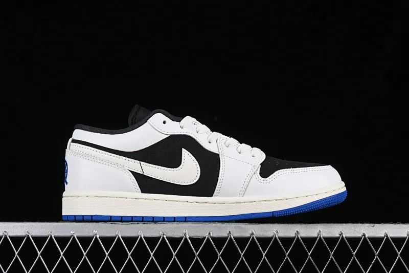 All categories Air Jordan Jordan series basketball shoes Air Jordan 1 Low G version pure original Air Jordan 1 Low "Quai 54" AJ1 Joe 1 white black blue low-top cultural casual sneakers HQ0764-001